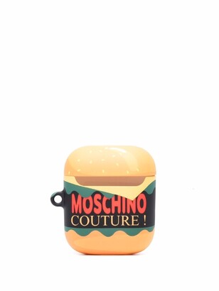 Moschino burger-print AirPods case