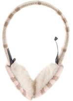 Thumbnail for your product : Burberry Cashmere Patterned Earmuffs Pink Cashmere Patterned Earmuffs