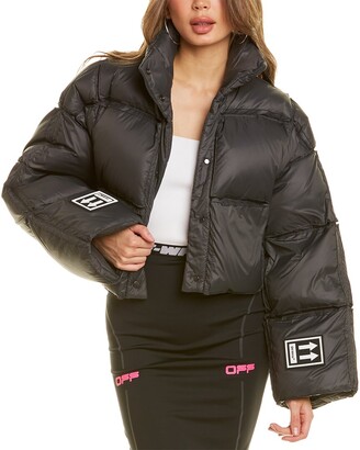 white cropped puffer jacket women's