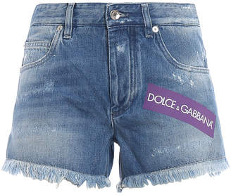 Dolce & Gabbana Faded Denim Shorts
