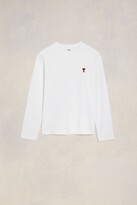 Thumbnail for your product : AMI Paris Long Sleeve Ami De Coeur T-shirt White Unisex