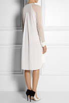 Thumbnail for your product : Adam Lippes Pleated silk crepe de chine and chiffon dress