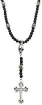 Thumbnail for your product : King Baby Studio Onyx Beaded Rosary Necklace