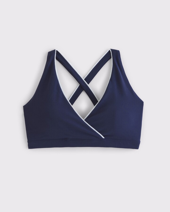 Abercrombie & Fitch Women's YPB studioFLEX Crossover Sports Bra in Green - Size XS
