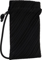 Thumbnail for your product : Pleats Please Issey Miyake Black Leather Like Pleats Pouch
