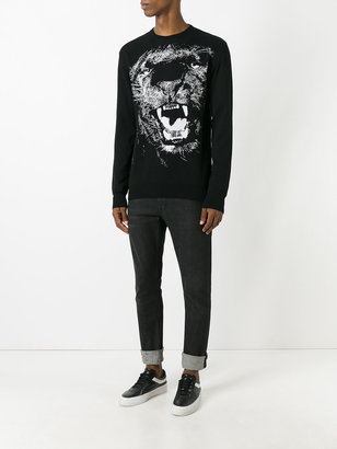 Les Hommes Urban lion print sweatshirt