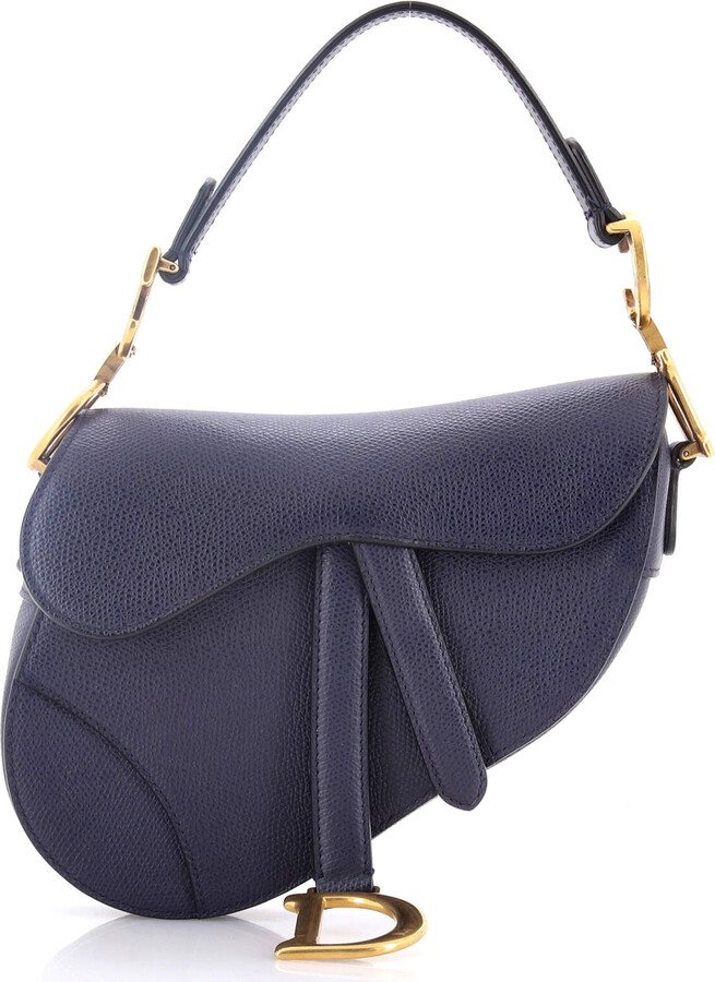 Christian Dior Saddle Handbag Leather Mini