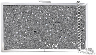 Halston Frame Sequin-embellished Glittered Acrylic Box Clutch