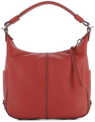 Tod's Red Leather Shoulder Bag