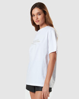 Thumbnail for your product : Charlie Holiday Women's White Shorts - Dr Vacay Boyfriend Tee - Size One Size, M at The Iconic
