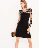 Thumbnail for your product : David Meister RAYON DRESS W/EMBRDRD MESH