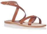 Thumbnail for your product : Manolo Blahnik Antonietta tan leather sandal