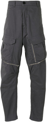 Stone Island Shadow Project - zipped legs cargo trousers - men - Cotton/Spandex/Elastane - 50