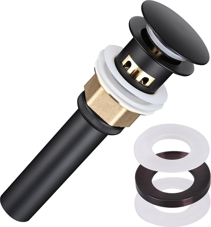 Aquaterior Pop Up Drain with Overflow Mounting Ring Kit for Countertop Sink