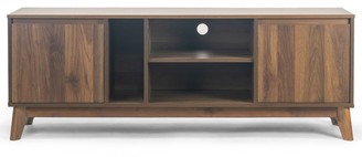 Glamour Home Anshu TV Stand with Two Cabinets and Open Shelves