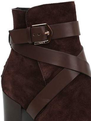 Tod's Strap Detailed Suede Booties