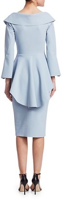 Chiara Boni La Petite Robe Zoya Long-Sleeve Peplum Sheath Dress