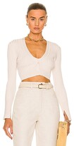 Thumbnail for your product : SIMKHAI Kayla Cropped Cardigan in Ivory