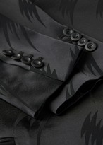 Thumbnail for your product : Emporio Armani Satin Double-Breasted Jacket With Jacquard Motif