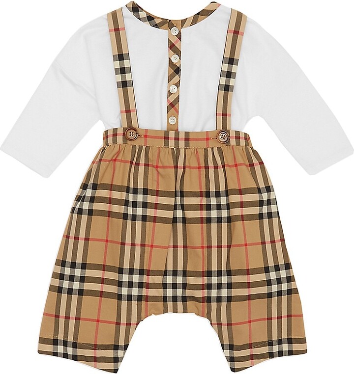 Burberry Baby Boy's Bertie 2-Piece Bodysuit Dungarees Set