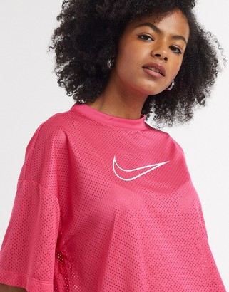 Nike mesh t-shirt in pink
