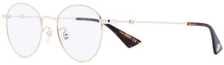 Gucci Bee Detail Round-Frame Glasses