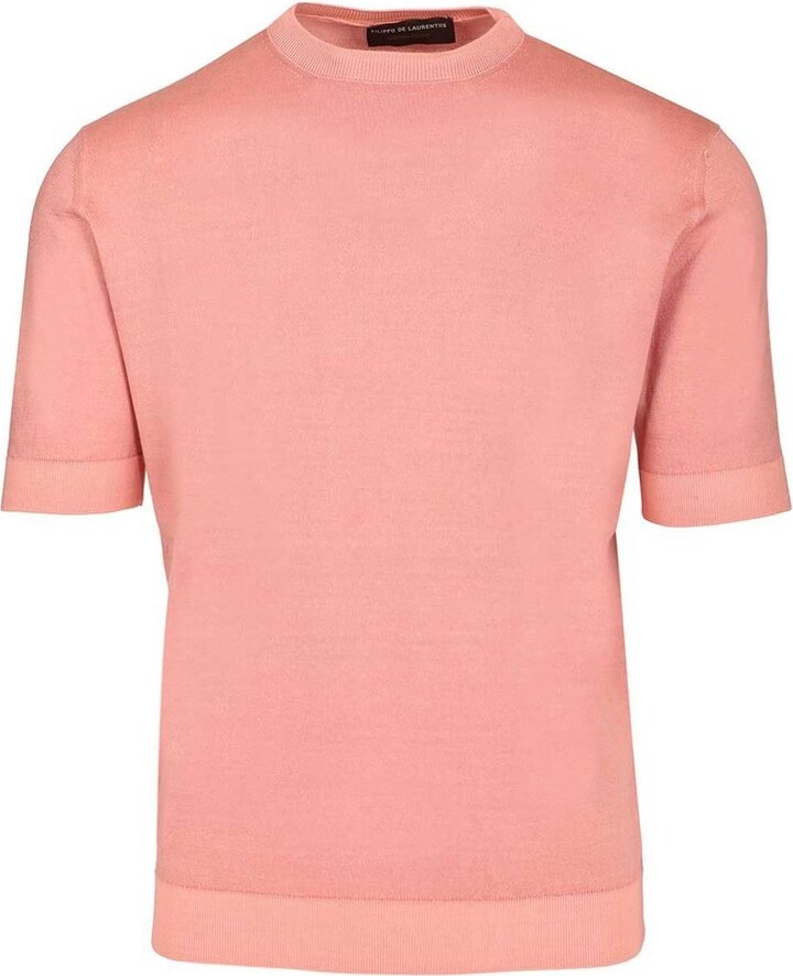 Filippo De Laurentiis Fine Knit Short-Sleeve Top