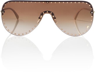 Versace Embellished flat-brow sunglasses