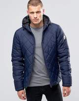 Thumbnail for your product : Blend of America Blend Hooded Quilted Jacket Navy