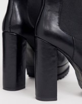 Thumbnail for your product : Simmi Shoes Simmi London Aura black chunky platform chelsea boots