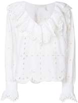 See By Chloé open embroidery blouse 