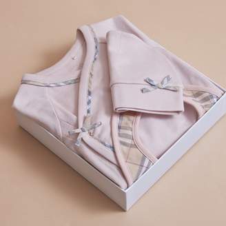 Burberry Cotton Three-piece Baby Gift Set