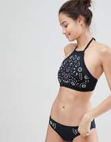 Thumbnail for your product : New Look Embellished High Neck Bikini Top