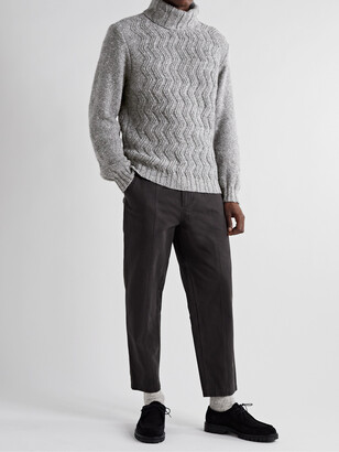 Inis Meáin Corrán Cam Cable-Knit Donegal Merino Wool and Cashmere-Blend  Rollneck Sweater - ShopStyle