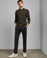 Thumbnail for your product : Ted Baker Long Sleeved Textured Cotton Polo Shirt