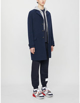 Thumbnail for your product : Thom Browne Side-stripe stretch-cotton tracksuit bottoms