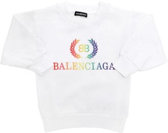 Balenciaga Logo Printed Cotton Sweatshirt