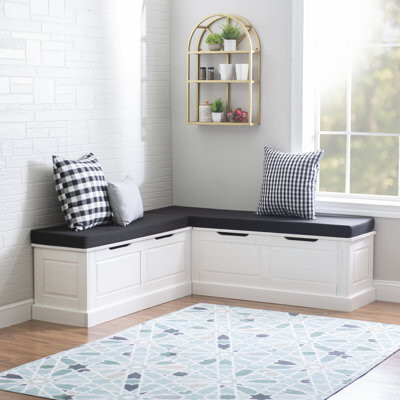 Selby Upholstered Corner Bench with Hidden Storage