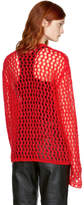 Thumbnail for your product : McQ Red Mesh Mohair Sweater