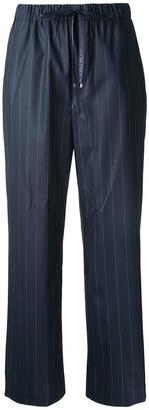 ASTRAET drawstring waistband pinstripe trousers