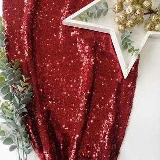 The Sweet Party Shop Christmas Berry Red Sequin Table Runner