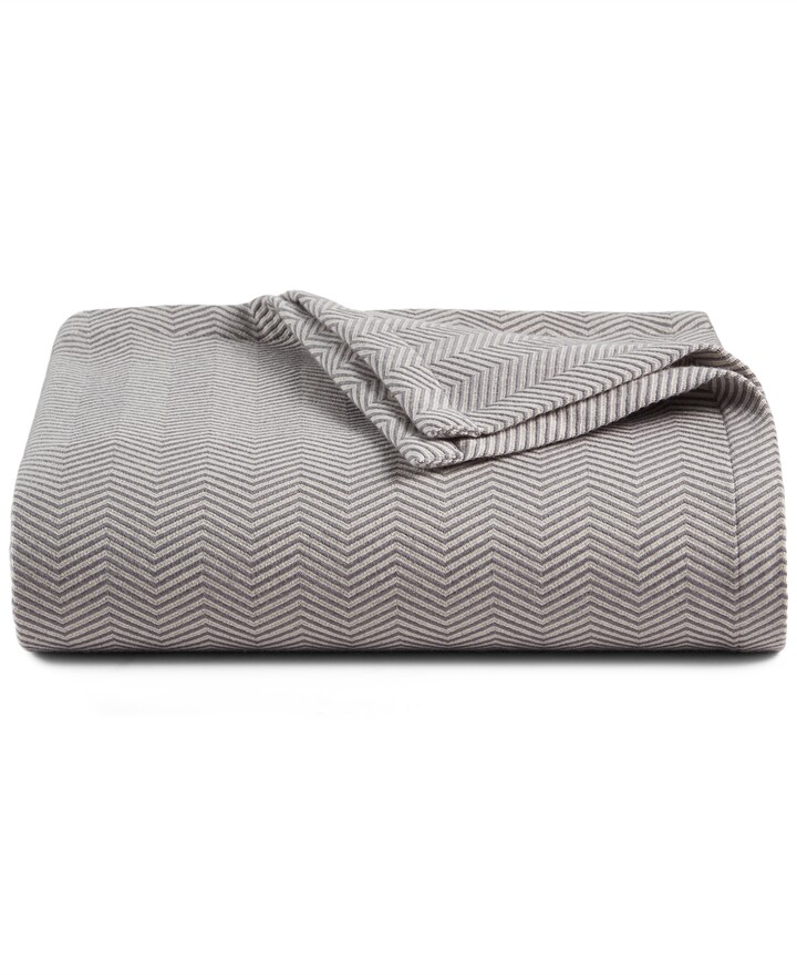 Hotel Collection Herringbone Blanket, King, Created for Macy's Bedding