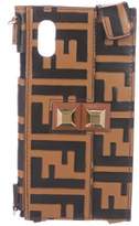 Thumbnail for your product : Fendi 2018 Zucca iPhone X Case On Strap tan 2018 Zucca iPhone X Case On Strap