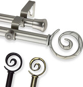 Thumbnail for your product : Rod Desyne Double 13/16" Adjustable Curtain Rod with Spiral Finials