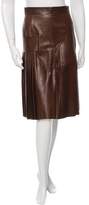 Thumbnail for your product : Givenchy Leather Pleated Skirt
