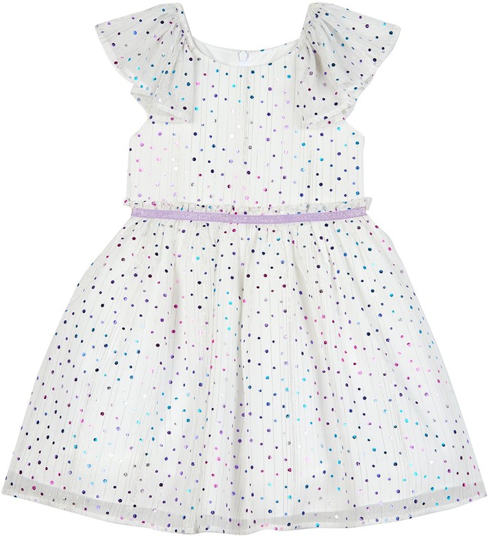 Pastourelle By Pippa And Julie Ruffle Sleeve Polka Dot Dress (Toddler ...