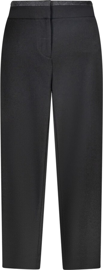 Madison / Savile Black The Stretch Tailored Tuxedo Ankle Pant