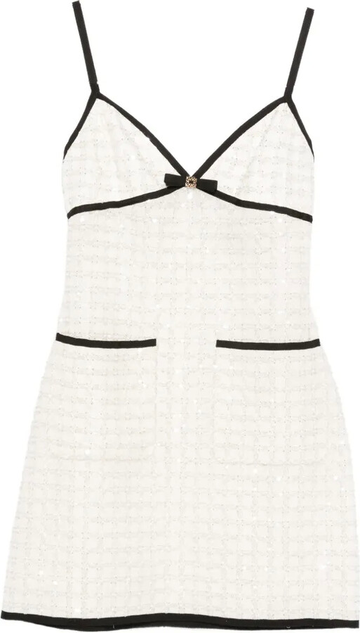 Elie Saab Sequined Mesh Mini Dress