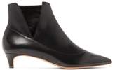 Thumbnail for your product : Rupert Sanderson Fairview Side-slit Kitten-heel Leather Boots - Womens - Black