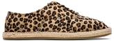 Thumbnail for your product : Del Toro Leopard Ponyhair Espadrille